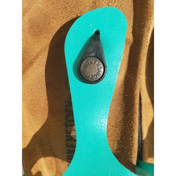 Birkenstock Gizeh Regular Fit Birko Flor Teal Jade Women US 5 (EU 36) Birko Flor - Picture 4 of 12